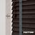 EdBevans - Spectrum Solid Wood Venetian Blind - Mono Bistre 35mm Slat with Chevron Lava 25mm Tape - Prettoni