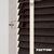 EdBevans - Spectrum Solid Wood Venetian Blind - Mono Bistre 50mm Slat with Chevron Avorio 25mm Tape - Prettoni