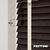 EdBevans - Spectrum Solid Wood Venetian Blind - Mono Bistre 50mm Slat with Chevron Cream 25mm Tape - Prettoni