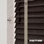EdBevans - Spectrum Solid Wood Venetian Blind - Mono Bistre 50mm Slat with Chevron Stonewall 25mm Tape - Prettoni