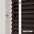 EdBevans - Spectrum Solid Wood Venetian Blind - Mono Bistre 50mm Slat with Chevron Porcelain 25mm Tape - Prettoni