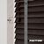 EdBevans - Spectrum Solid Wood Venetian Blind - Mono Bistre 50mm Slat with Chevron Monsoon 25mm Tape - Prettoni