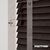 EdBevans - Spectrum Solid Wood Venetian Blind - Mono Bistre 50mm Slat with Woven Flint 38mm Tape - Prettoni