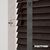 EdBevans - Spectrum Solid Wood Venetian Blind - Mono Bistre 50mm Slat with Woven Gravel 38mm Tape - Prettoni