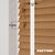 EdBevans - Spectrum Solid Wood Venetian Blind - Mono Natural 35mm Slat with Chevron Snowy 25mm Tape - Prettoni