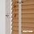 EdBevans - Spectrum Solid Wood Venetian Blind - Mono Natural 50mm Slat with Chevron Moccasin 25mm Tape - Prettoni