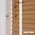 EdBevans - Spectrum Solid Wood Venetian Blind - Mono Natural 50mm Slat with Chevron Porcelain 25mm Tape - Prettoni