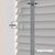 EdBevans - Spectrum Solid Wood Venetian Blind - Mono Pale 35mm Slat with Chevron Palladium 25mm Tape - Prettoni