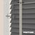 EdBevans - Spectrum Solid Wood Venetian Blind - Mono Graphite 35mm Slat with Chevron Cement 25mm Tape - Prettoni