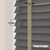 EdBevans - Spectrum Solid Wood Venetian Blind - Mono Graphite 35mm Slat with Chevron Sandrift 25mm Tape - Prettoni