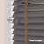 EdBevans - Spectrum Solid Wood Venetian Blind - Mono Graphite 35mm Slat with Chevron Cinnamon 25mm Tape - Prettoni