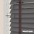 EdBevans - Spectrum Solid Wood Venetian Blind - Mono Graphite 35mm Slat with Chevron Umber 25mm Tape - Prettoni