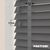 EdBevans - Spectrum Solid Wood Venetian Blind - Mono Graphite 35mm Slat with Chevron Monsoon 25mm Tape - Prettoni