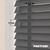 EdBevans - Spectrum Solid Wood Venetian Blind - Mono Graphite 35mm Slat with Chevron Aurora 25mm Tape - Prettoni