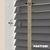 EdBevans - Spectrum Solid Wood Venetian Blind - Mono Graphite 50mm Slat with Chevron Sandrift 25mm Tape - Prettoni