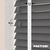 EdBevans - Spectrum Solid Wood Venetian Blind - Mono Graphite 50mm Slat with Chevron Porcelain 25mm Tape - Prettoni