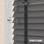 EdBevans - Spectrum Solid Wood Venetian Blind - Mono Graphite 50mm Slat with Chevron Shadow 25mm Tape - Prettoni