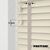 EdBevans - Spectrum Solid Wood Venetian Blind - Mono Cream 35mm Slat with Chevron Moccasin 25mm Tape - Prettoni
