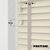 EdBevans - Spectrum Solid Wood Venetian Blind - Mono Cream 50mm Slat with Chevron Moccasin 25mm Tape - Prettoni