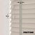 EdBevans - Spectrum Solid Wood Venetian Blind - Mono Beige 50mm Slat with Chevron Cement 25mm Tape - Prettoni