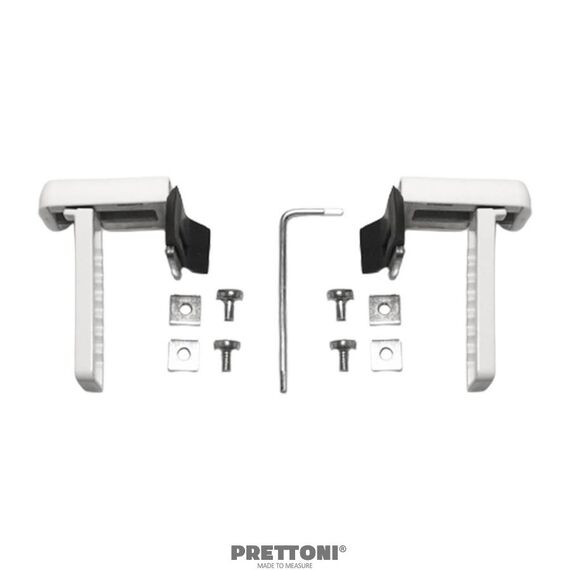 Set of Universal Brackets for Roller Blinds, metal, white, 2 pcs