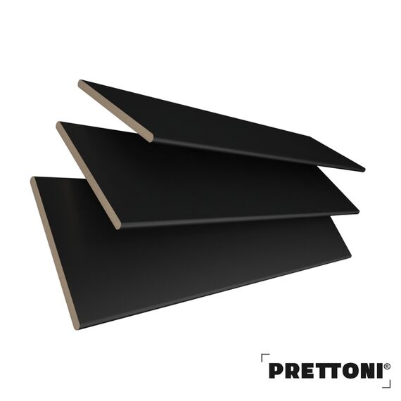 EdBevans - Spectrum Solid Wood Venetian Blind - Mono Onyx 35mm Slat with - Ladder String - Prettoni