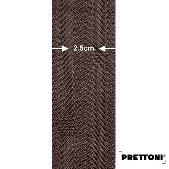 EdBevans - Spectrum Solid Wood Venetian Blind - Mono Onyx 35mm Slat with Chevron Umber 25mm Tape - Prettoni