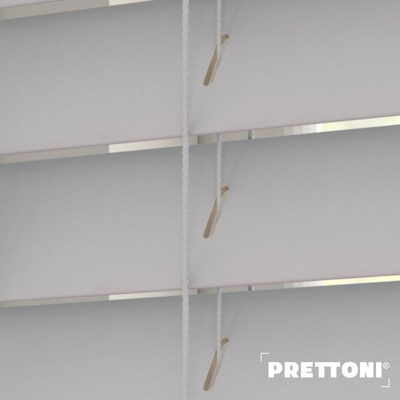 EdBevans - Spectrum Solid Wood Venetian Blind - Mono Pale 50mm Slat with - Ladder String - Prettoni