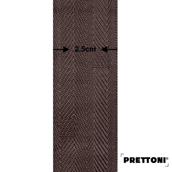 EdBevans - Spectrum Solid Wood Venetian Blind - Mono Pale 50mm Slat with Chevron Umber 25mm Tape - Prettoni