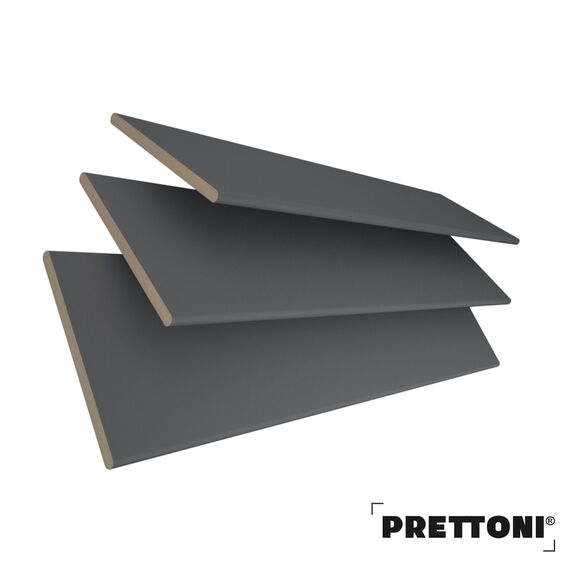 EdBevans - Spectrum Solid Wood Venetian Blind - Mono Graphite 50mm Slat with - Ladder String - Prettoni